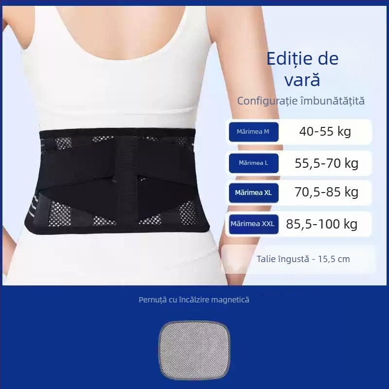 Centură sport pentru talie, unisex, respirabilă, susținere lombară pentru hernie de disc și efort