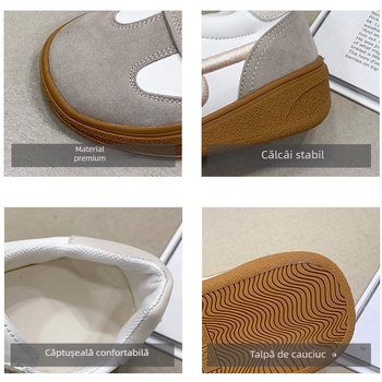 Pantofi de antrenament pentru femei cu design retro color-block și talpă groasă, stil german, primăvara 2026, pantofi sport casual cu înălțire