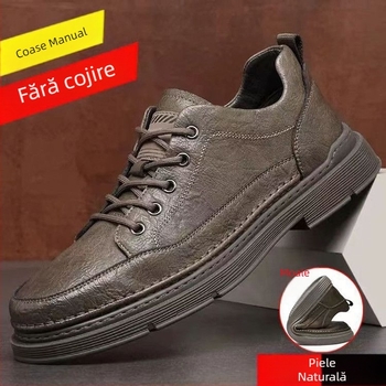 Woodpecker pantofi bărbați – 2025 nou model, piele adevărată, respiranti, pantofi business-casual din piele, piele moale și talpă moale, pantofi cu creștere înălțime