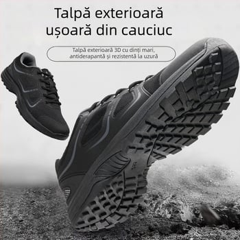Pantofi de antrenament ușori, respirabili, pentru toate anotimpurile, negri, unisex, încălțăminte sport outdoor