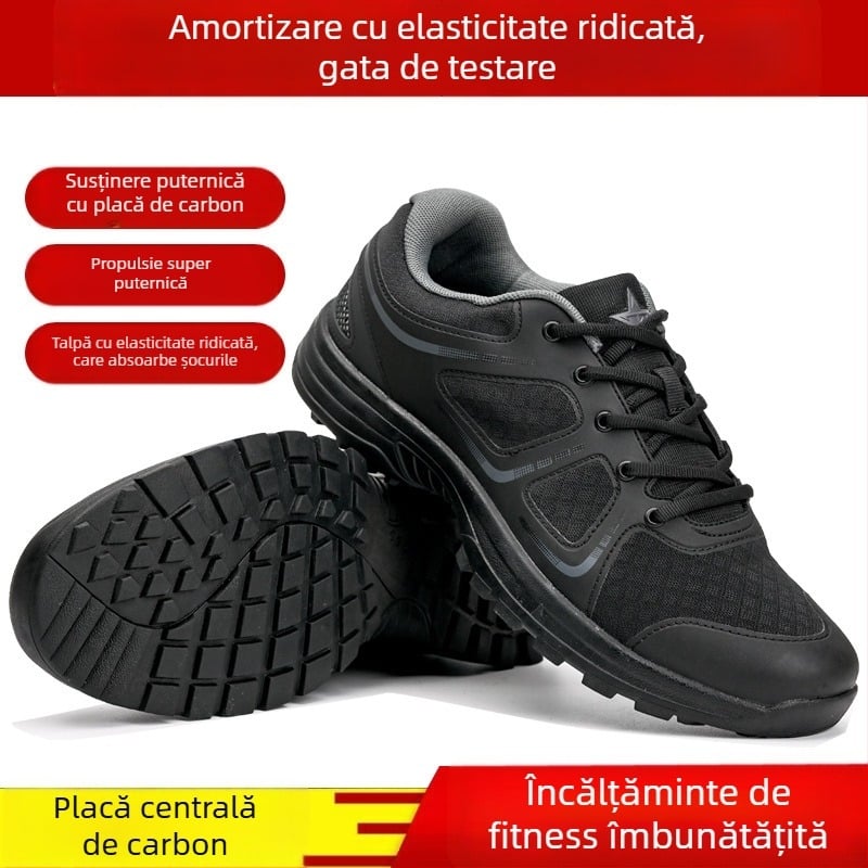 Pantofi de antrenament ușori, respirabili, pentru toate anotimpurile, negri, unisex, încălțăminte sport outdoor