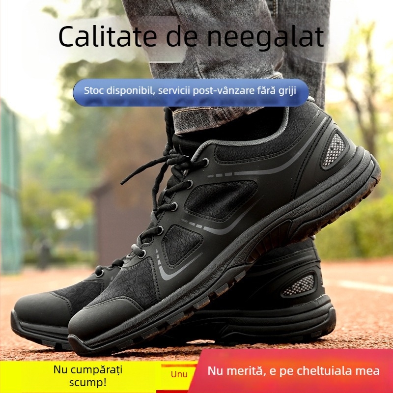 Pantofi de antrenament ușori, respirabili, pentru toate anotimpurile, negri, unisex, încălțăminte sport outdoor
