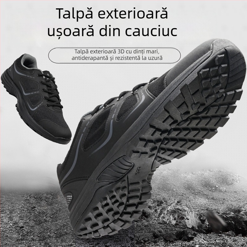 Pantofi de antrenament ușori, respirabili, pentru toate anotimpurile, negri, unisex, încălțăminte sport outdoor