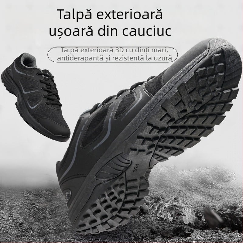 Pantofi de antrenament ușori, respirabili, pentru toate anotimpurile, negri, unisex, încălțăminte sport outdoor