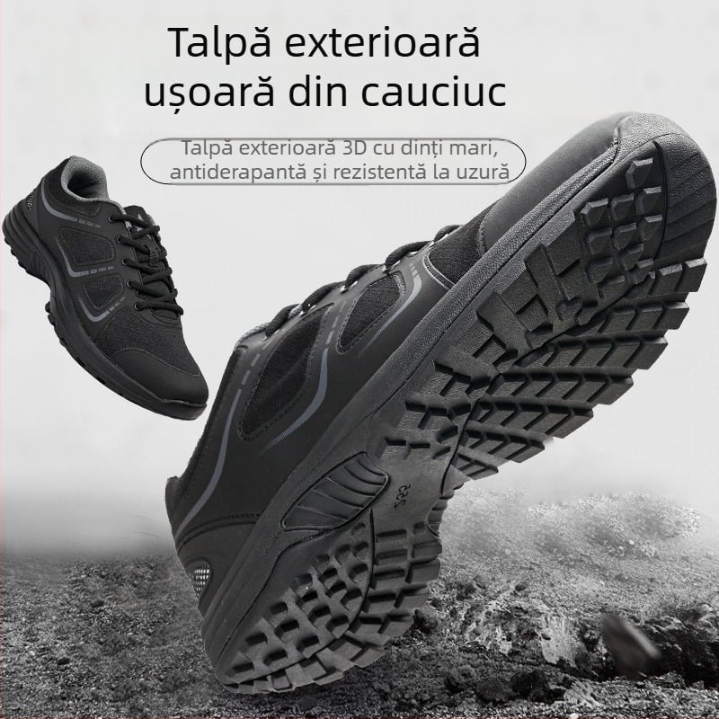 Pantofi de antrenament ușori, respirabili, pentru toate anotimpurile, negri, unisex, încălțăminte sport outdoor