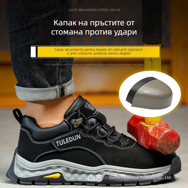 Ghete de sudură cu protecție împotriva arsurilor și scânteilor, vârf din oțel, rezistente la perforare și zdrobire, talpă din cauciuc antiderapant, durabile, toamnă-iarnă