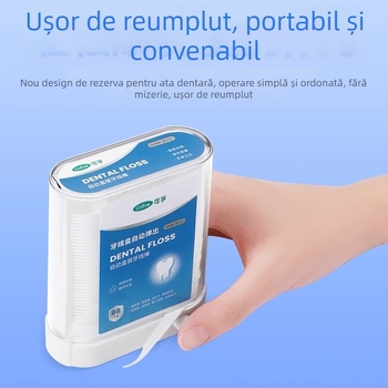Kefu dozator automat de ață dentară, ultra-subțire, ambalaj familial, 88 bucăți