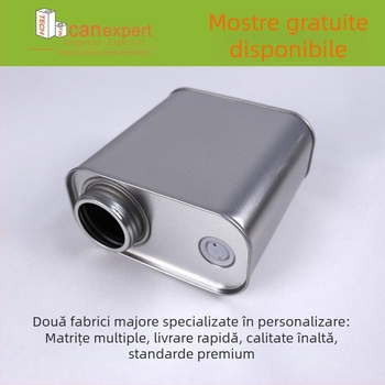 Cutie de cafea cu valvă unidirecțională, recipient din tablă metalică cu capac filet, 200 g