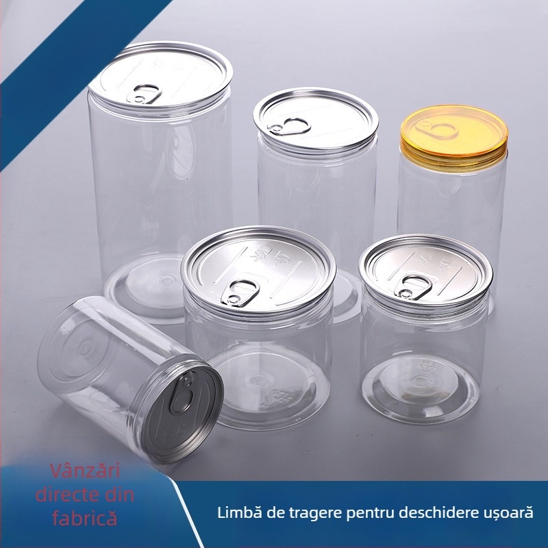 Borcane din plastic transparente, sigilate, pentru ceai de flori, fructe uscate, murături, pulbere medicinală, suc și miere