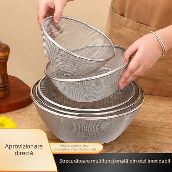 Coș de scurgere din oțel inoxidabil 304, capacitate mare, multifuncțional pentru legume și fructe, spălarea orezului