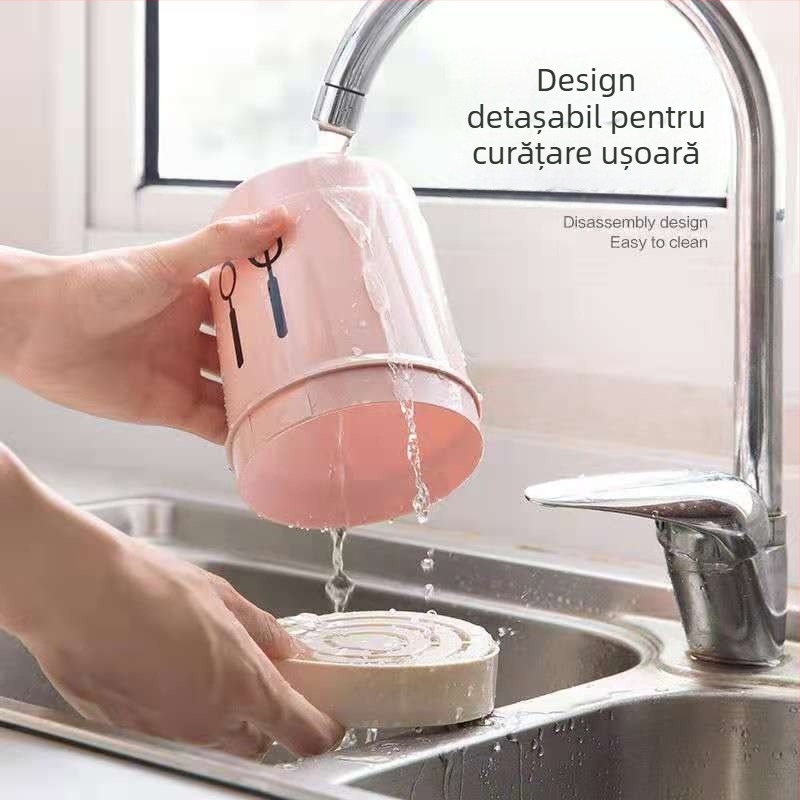 Suport pentru bețișoare cu capac, din plastic transparent, pentru uz casnic și restaurant, drenaj și anti mucegai
