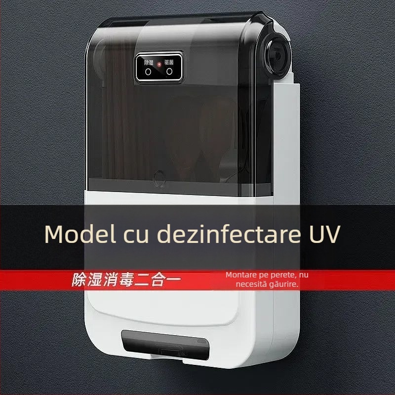 Suport inteligent pentru bețișoare de mâncare, montat pe perete, cu capac, scurgere, protecție împotriva prafului și mucegaiului, pentru bucătărie
