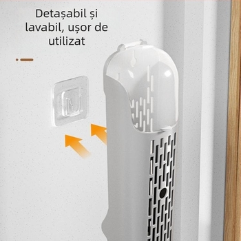 Suport pentru bețișoare cu capac, montat pe perete, din plastic, pentru depozitare și drenaj în bucătărie