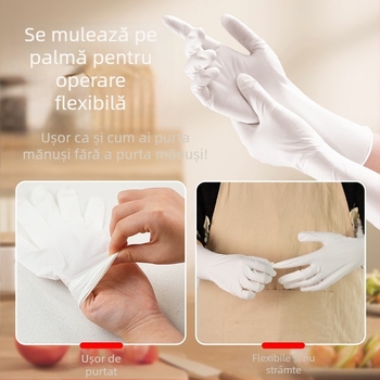 Mănuși din nitril, de unică folosință, 15 inch, pentru vase, de calitate alimentară, extinse, groase, impermeabile și durabile