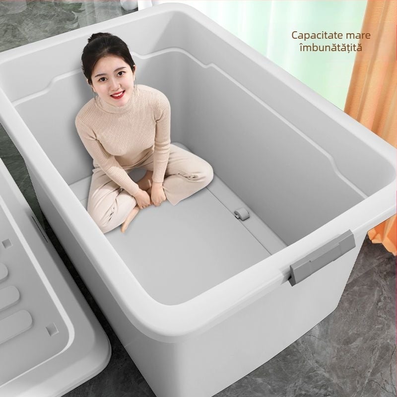 Cutie de depozitare din plastic, capacitate mare, înaltă și cu pereți groși
