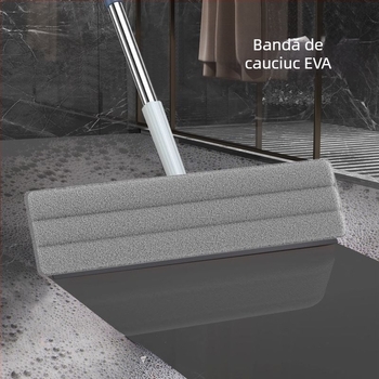Găleată mare pentru mop, cu utilizare umedă și uscată, cu mop plat telescopic, fără spălare manuală, design îngroșat pentru confort