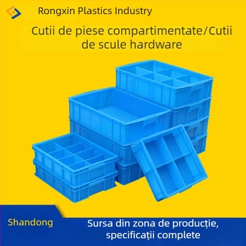 Cutie din plastic pentru piese cu separatoare și capac, anti-statică, pentru depozitare