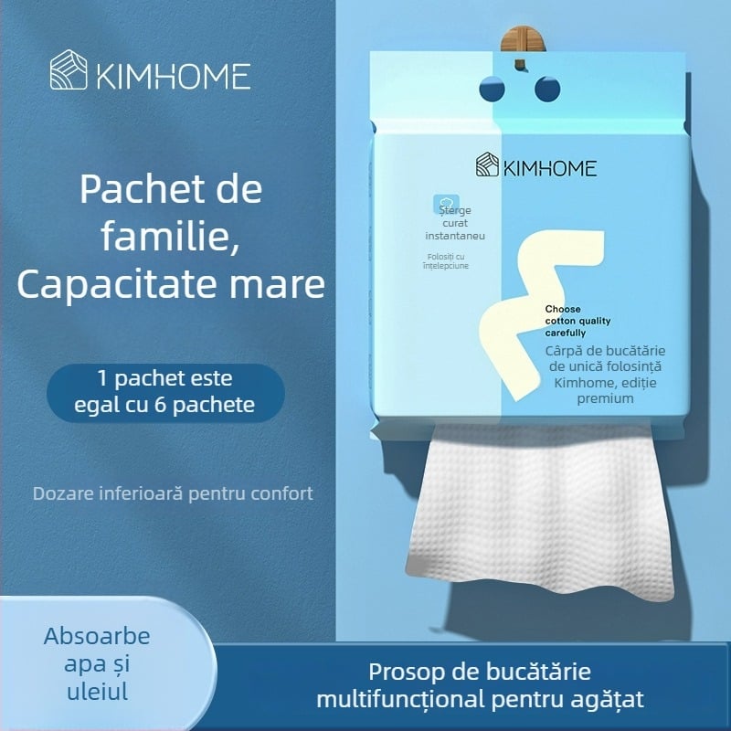 KIMHOME Cârpe de bucătărie de unică folosință – umedă și uscată, cu posibilitate de agățare