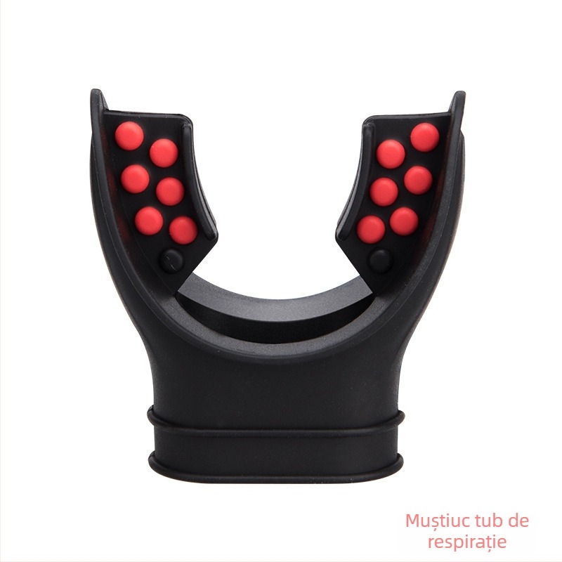 Sm04 Mufă de gură pentru scufundări, din silicon bi-color, accesoriu pentru furtunul de respirație, de unică folosință, anti-înecire