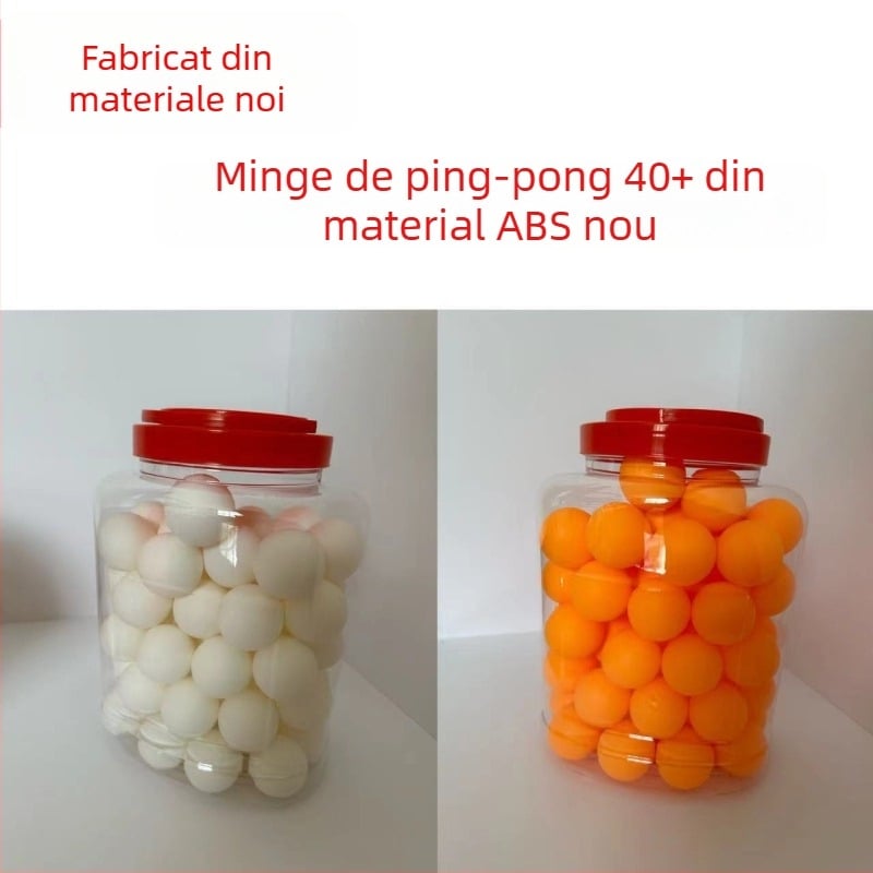 Set personalizat de 60 mingi de ping-pong în găleată, material ABS nou, pentru antrenamente și competiții, elasticitate mare.