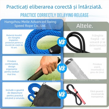 Sfoară avansată pentru swing golf – antrenament de viteză, dispozitiv de antrenament pentru interior/exterior, personalizabil