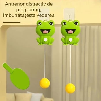 Antrenor de ping-pong pentru copii, pentru interior, cu recuperare printr-un singur buton, exercițiu senzorial pentru vedere și coordonare mână-ochi