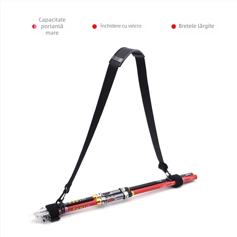 Curea Luya pentru umăr, pentru undiță, curea de spate, reglabilă, Velcro, poliester, accesorii pentru echipament de pescuit