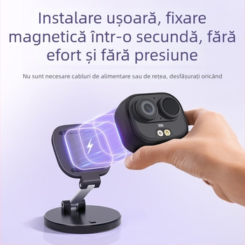God's Eyes Cameră 4G pentru monitorizare fără consum de date, compactă, cu stabilizare, înregistrare 1080p, cameră de buzunar portabil