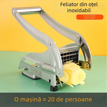 Tăietor de cartofi din oțel inoxidabil - unealtă multifuncțională de bucătărie pentru uz casnic, tăierea legumelor și a cartofilor pai