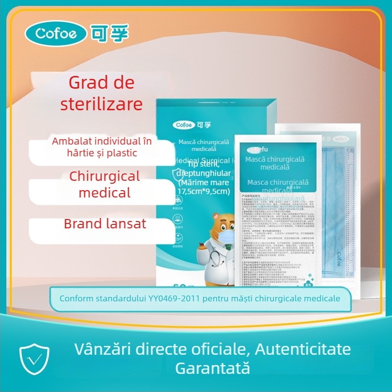 Corfu mască medicală de unică folosință, sterilizată, ambalată individual
