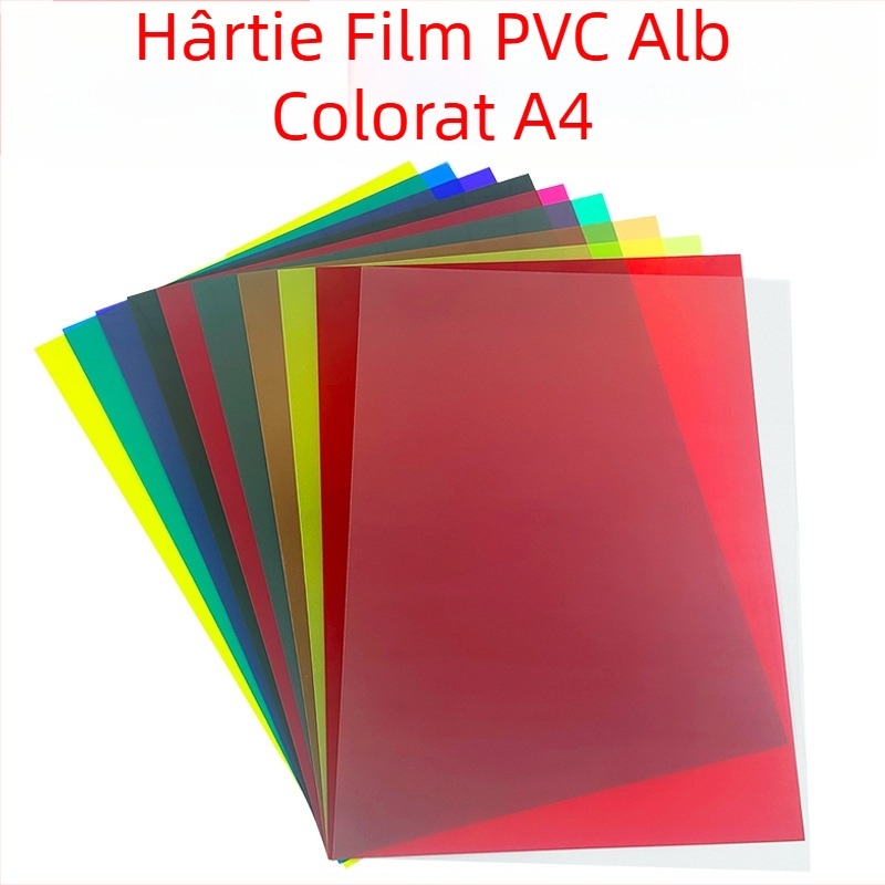 A4 Hârtie film color, alb translucid pentru copii, foi PVC pentru pictură cu lumină și umbră