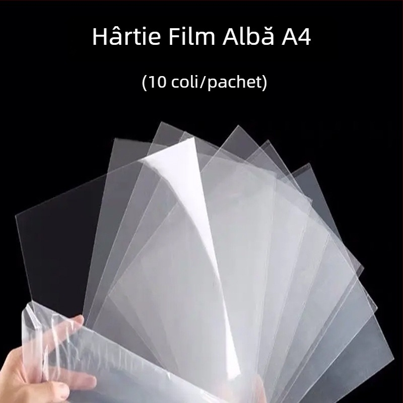A4 Hârtie film color, alb translucid pentru copii, foi PVC pentru pictură cu lumină și umbră