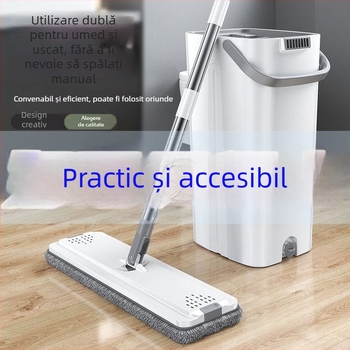 Mop plat, îngroșat, cu sistem de autocurățare, pentru uz casnic și de birou