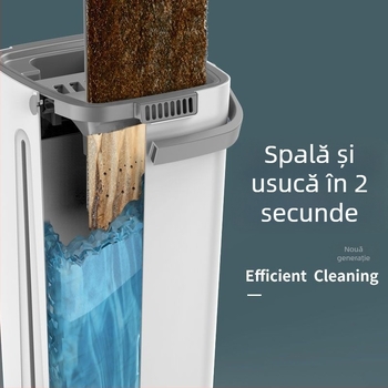 Mop plat, îngroșat, cu sistem de autocurățare, pentru uz casnic și de birou