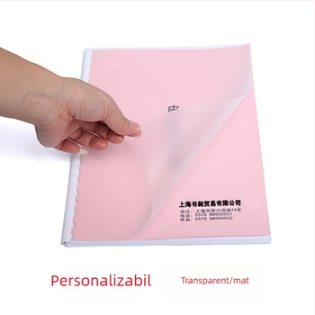 Film PVC pentru legătorie, foi A4 din plastic, 30 µm material transparent satinat, cu înaltă transparență