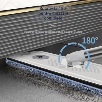 Mop plat personalizat pentru podele din lemn, rotire la 360°, fără spălare manuală, pentru uz casnic