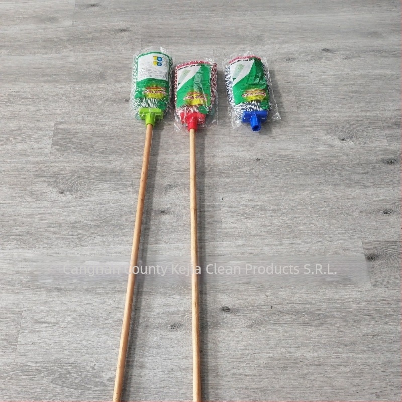 Capă rotundă de înlocuire pentru mop, cu fir de bumbac, sârmă din plastic și cap cu șnur italian