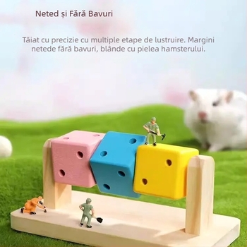 Jucărie interactivă pentru hamsteri și iepuri de Guinea, cub labirint cu peisaj pentru animale de companie mici