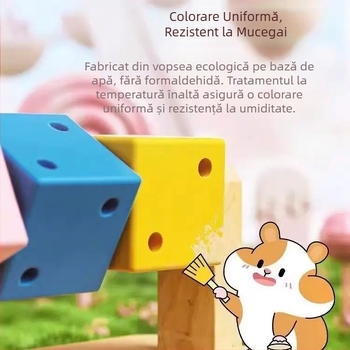 Jucărie interactivă pentru hamsteri și iepuri de Guinea, cub labirint cu peisaj pentru animale de companie mici