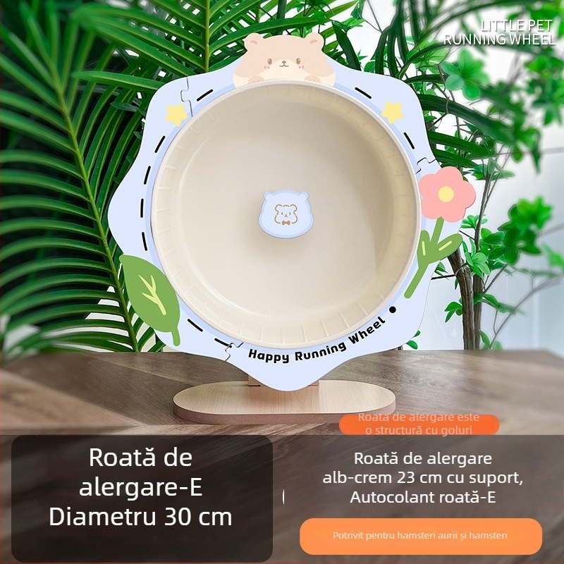 Roată de alergare pentru hamster, foarte silențioasă, diametrul 23 cm, dimensiune mare, pentru decorarea cuștii