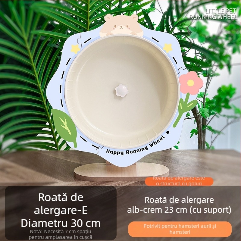 Roată de alergare pentru hamster, foarte silențioasă, diametrul 23 cm, dimensiune mare, pentru decorarea cuștii