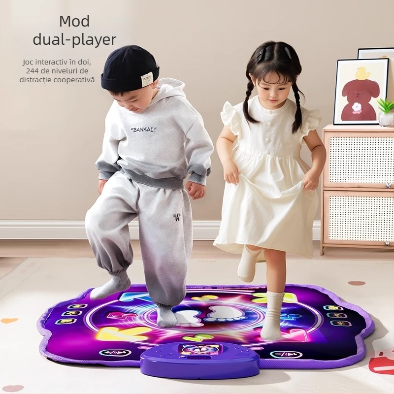Covor de dans Bluetooth pentru copii, jucărie educativă interactivă pentru 4–6 ani, cadou de ziua de naștere
