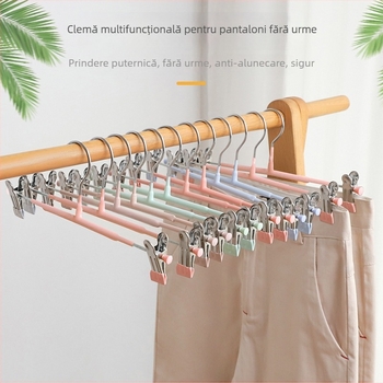 Suport pentru pantaloni din oțel inoxidabil 304, clemă pentru pantaloni, anti-derapare puternic, design fără cusături