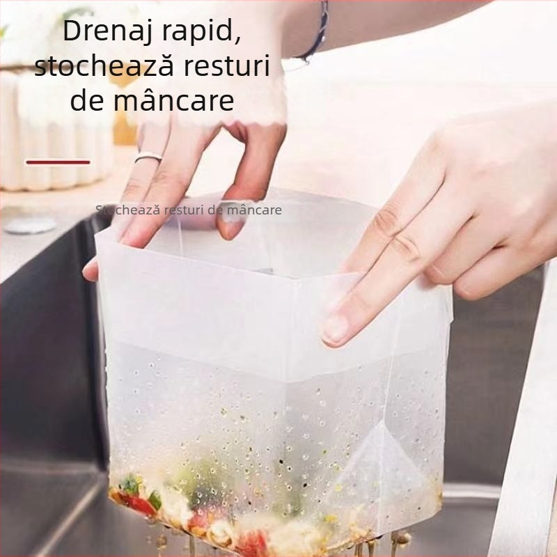 Sac filtrant pentru chiuvetă pentru resturi alimentare, de unică folosință, îngroșat, anti-blocare