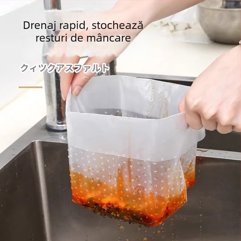 Sac filtrant pentru chiuvetă pentru resturi alimentare, de unică folosință, îngroșat, anti-blocare