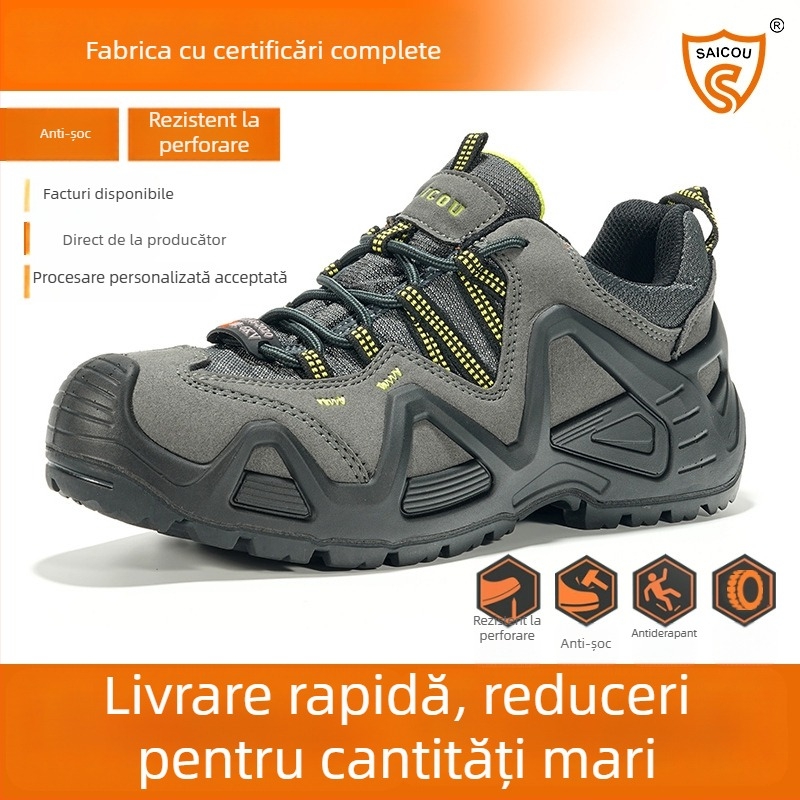 Saigu Pantofi de protecție: antișoc și anti-perforație, încălțăminte izolatoare pentru electrician cu vârf din oțel pentru șantier – încălțăminte de lucru pentru bărbați și femei