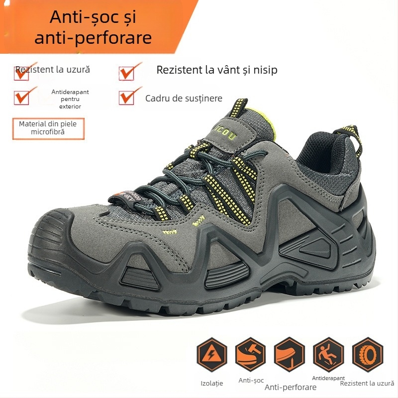 Saigu Pantofi de protecție: antișoc și anti-perforație, încălțăminte izolatoare pentru electrician cu vârf din oțel pentru șantier – încălțăminte de lucru pentru bărbați și femei