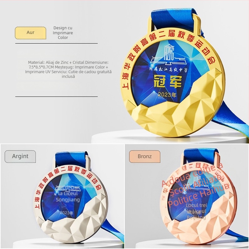 Medalii personalizate din aliaj de zinc pentru alpinism și evenimente de maraton