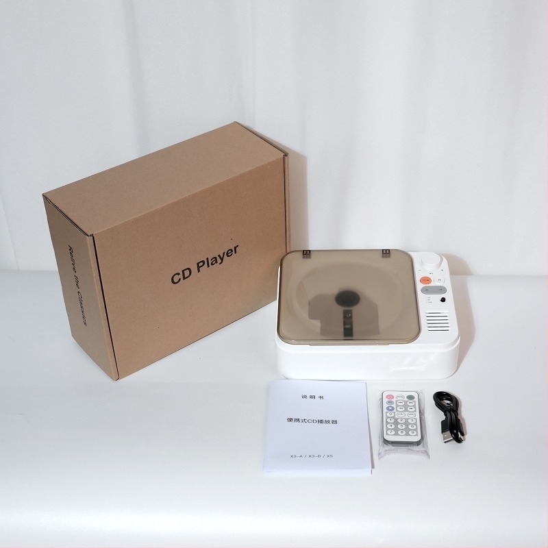 Bayin Box CD player cu Bluetooth bidirecțional, player audio USB de birou multifuncțional, cu personalizare