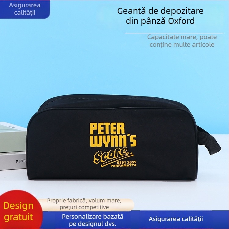 Stil minimalist, husă de depozitare cu capacitate mare pentru căști și încărcătoare — material Oxford, călătorie, cu fermoar pliabil